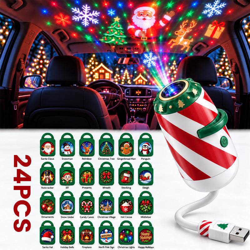🎄 Merry Ride Christmas Car Projector Light – Holiday Car-Shaped Projector for Christmas Decor & Gifts 🚗✨