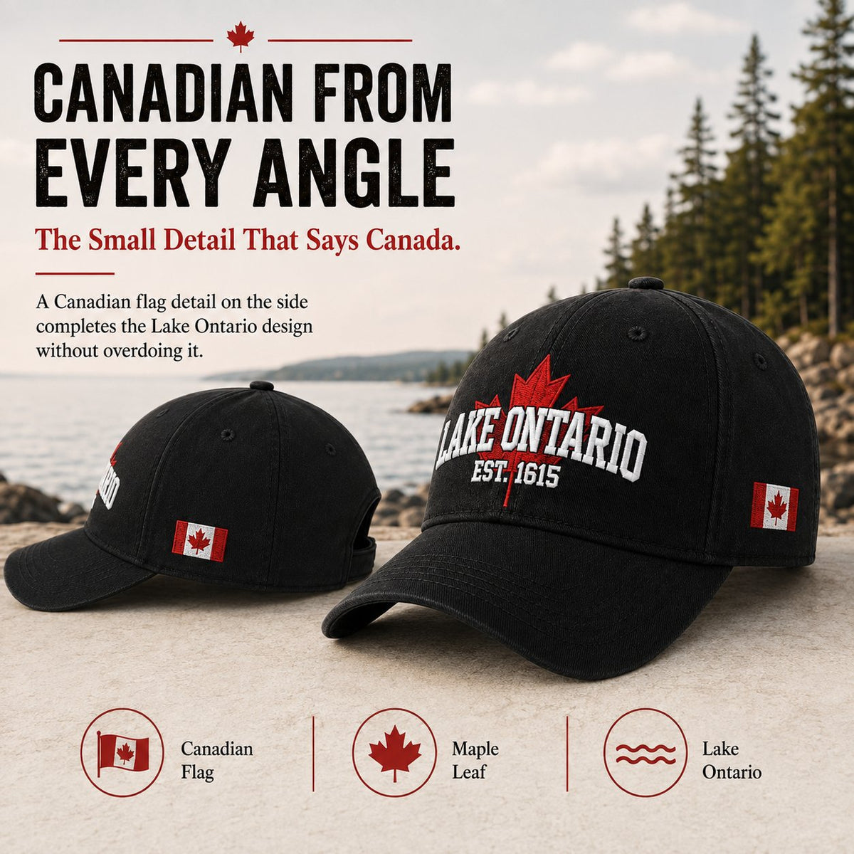 🍁Lake Ontario Forever – Heritage Embroidered Cap