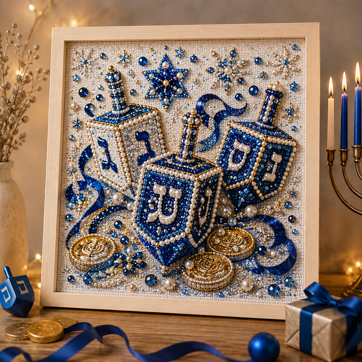 DIY Hanukkah Pearl Art Kit – Create Festive Handmade Decorations