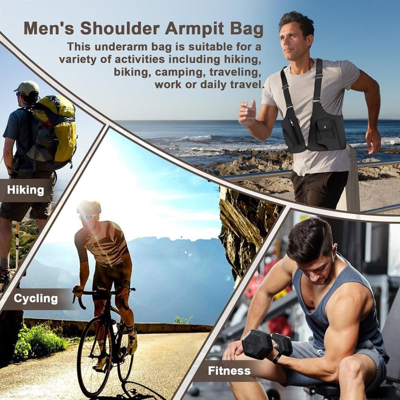 Stay Secure & Hands-Free With The Hidden Underarm Vest Bag