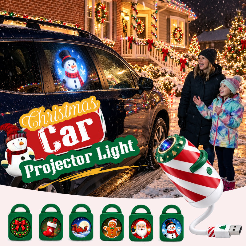🎄 Merry Ride Christmas Car Projector Light – Holiday Car-Shaped Projector for Christmas Decor & Gifts 🚗✨