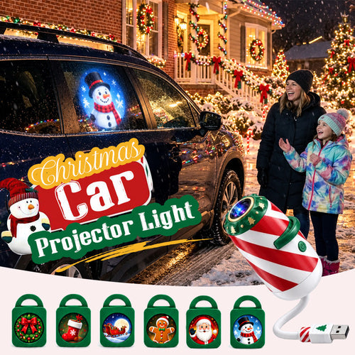 🎄 Merry Ride Christmas Car Projector Light – Holiday Car-Shaped Projector for Christmas Decor & Gifts 🚗✨