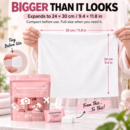 Disposable Compressed Towels – Soft, Absorbent & Travel-Friendly