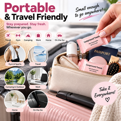 Disposable Compressed Towels – Soft, Absorbent & Travel-Friendly