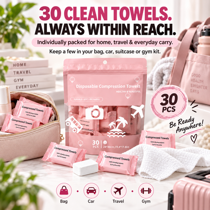 Disposable Compressed Towels – Soft, Absorbent & Travel-Friendly