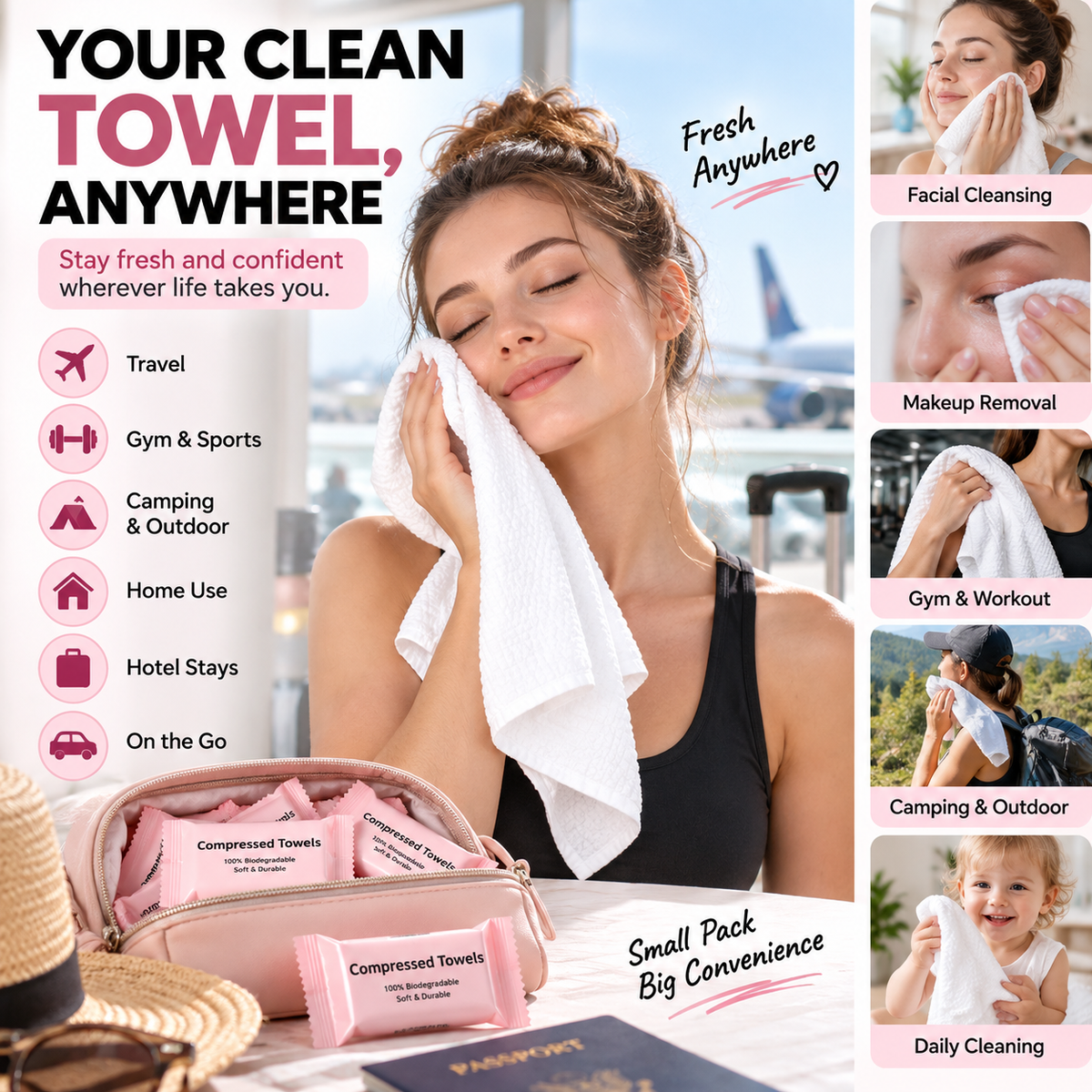Disposable Compressed Towels – Soft, Absorbent & Travel-Friendly