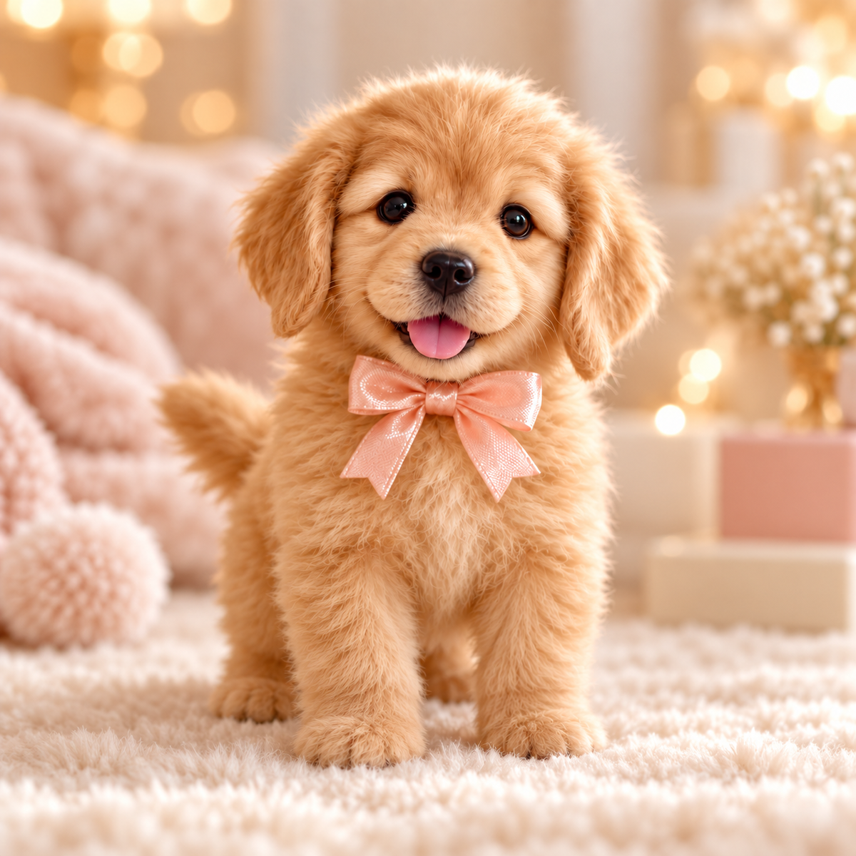 🎁Realistic Golden Retriever Puppy ✨ The Cutest Christmas Surprise