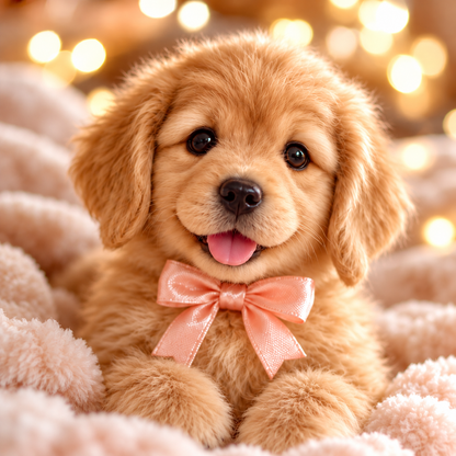 🎁Realistic Golden Retriever Puppy ✨ The Cutest Christmas Surprise