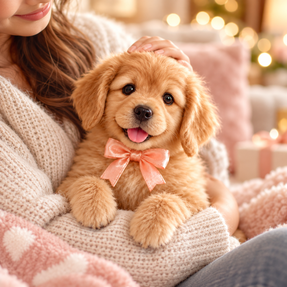 🎁Realistic Golden Retriever Puppy ✨ The Cutest Christmas Surprise