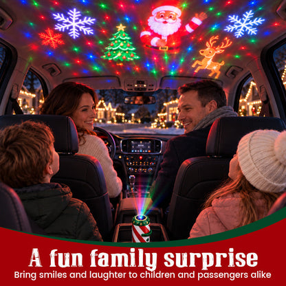 🎄 Merry Ride Christmas Car Projector Light – Holiday Car-Shaped Projector for Christmas Decor & Gifts 🚗✨
