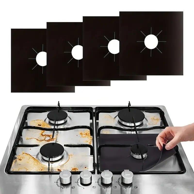 🥘Reusable Gas Stove Burner Liners — Keep Your Gas Stove Clean Without the Scrubbing