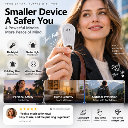 🔥50% OFF NOW! 🛡️130dB Personal Safety Alarm Keychain with Flashlight & Strobe Light