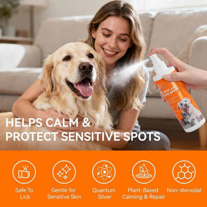 Itch Relief Spray –Vet Recommended Skin Soothing Quantum Silver Spray for Dogs & Cats✨