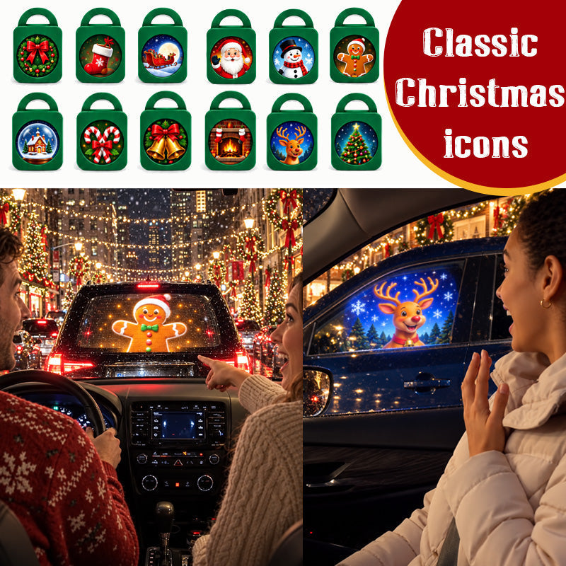 🎄 Merry Ride Christmas Car Projector Light – Holiday Car-Shaped Projector for Christmas Decor & Gifts 🚗✨