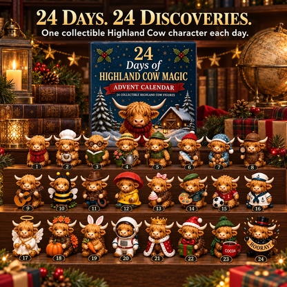 🎄 Highland Cow Christmas Advent Calendar | 24 Days of Festive Surprises