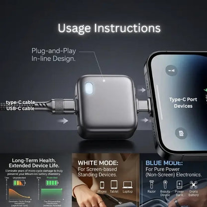 🔋 Smart Auto-Stop Charging Adapter — Protect Your Battery, Charge Smarter