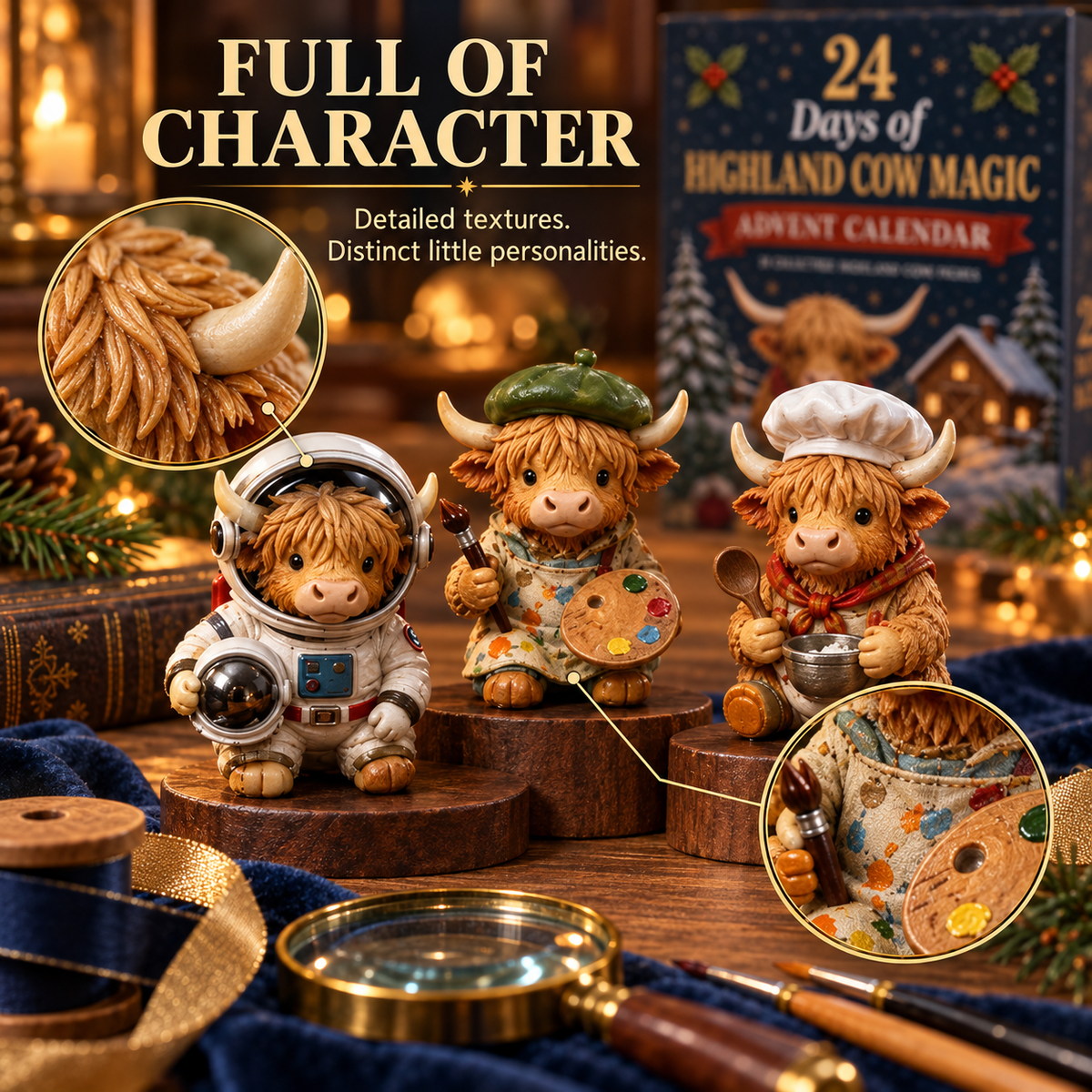 🎄 Highland Cow Christmas Advent Calendar | 24 Days of Festive Surprises