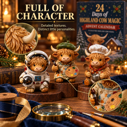 🎄 Highland Cow Christmas Advent Calendar | 24 Days of Festive Surprises