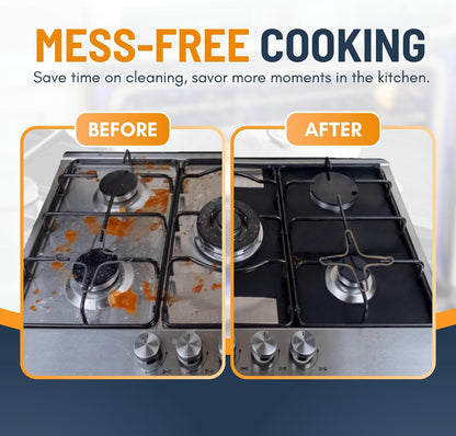 🥘Reusable Gas Stove Burner Liners — Keep Your Gas Stove Clean Without the Scrubbing