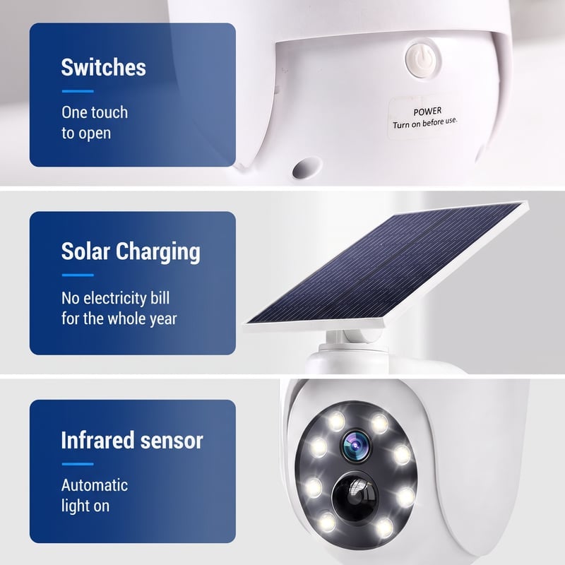 🔥Solar-Powered Simulated Surveillance Camera Street Light