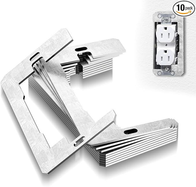 Wall Plate Spacers (Metal) – For Wall Outlet Repair and Securing Loose Outlets