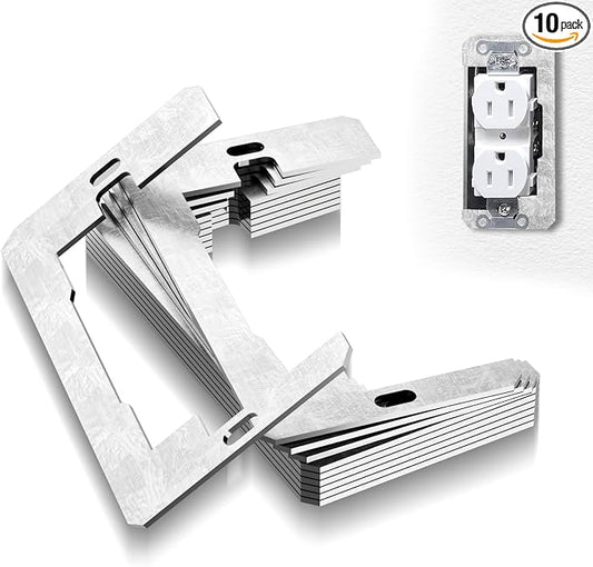Wall Plate Spacers (Metal) – For Wall Outlet Repair and Securing Loose Outlets
