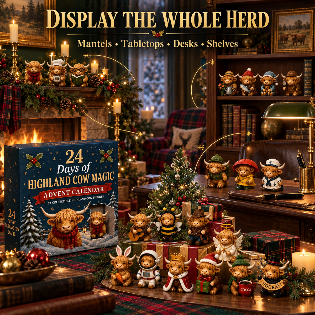🎄 Highland Cow Christmas Advent Calendar | 24 Days of Festive Surprises
