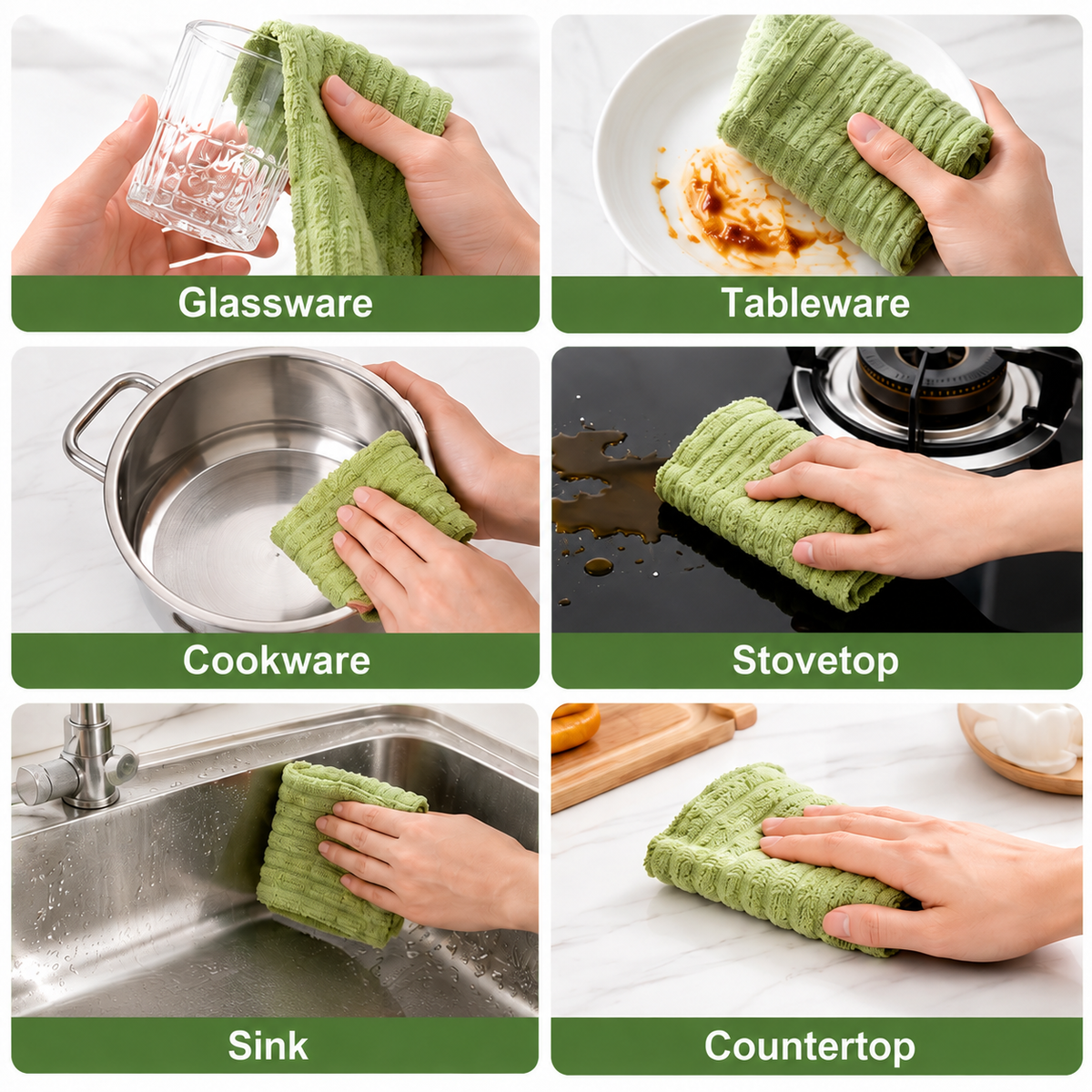 Reusable Tear-Off Kitchen Cloths – 20 Sheets per Roll
