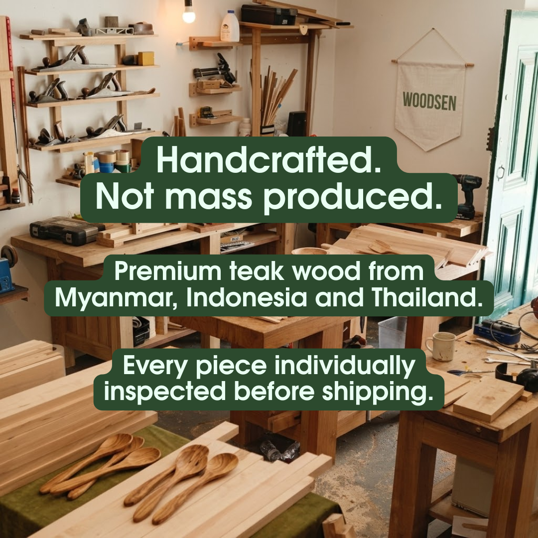 7-Piece Teak Wood Utensil Set | Naturally Better for Everyday Cooking