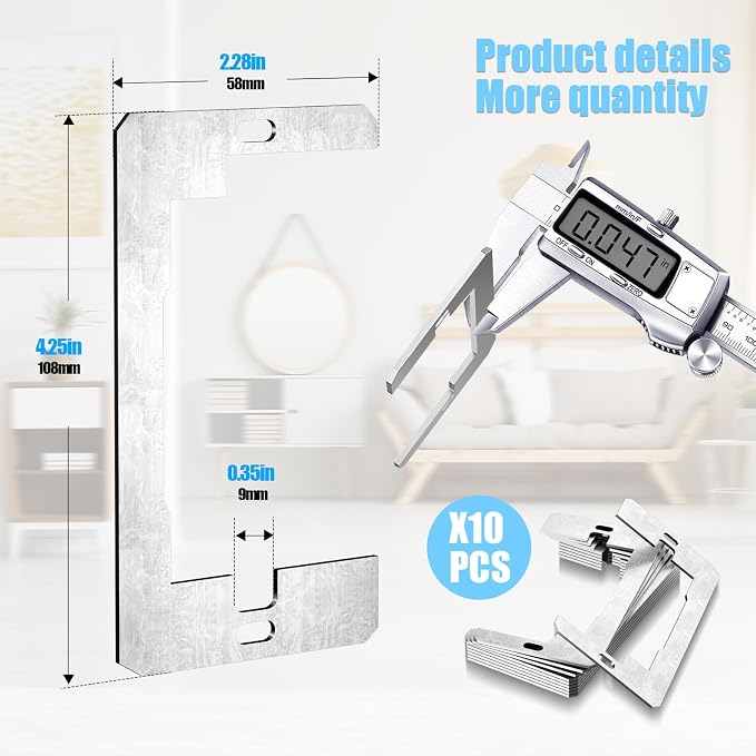 Wall Plate Spacers (Metal) – For Wall Outlet Repair and Securing Loose Outlets
