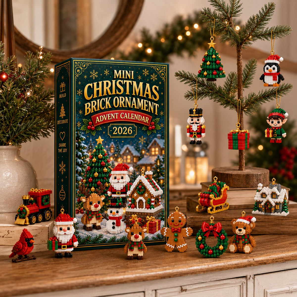 🎄 24-Day Christmas Ornament Advent Calendar | 24 Festive Buildable Decorations 🧱