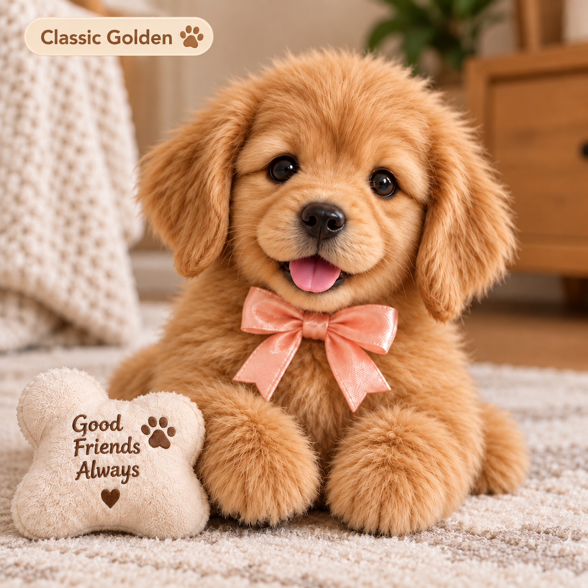 🎁Realistic Golden Retriever Puppy ✨ The Cutest Christmas Surprise
