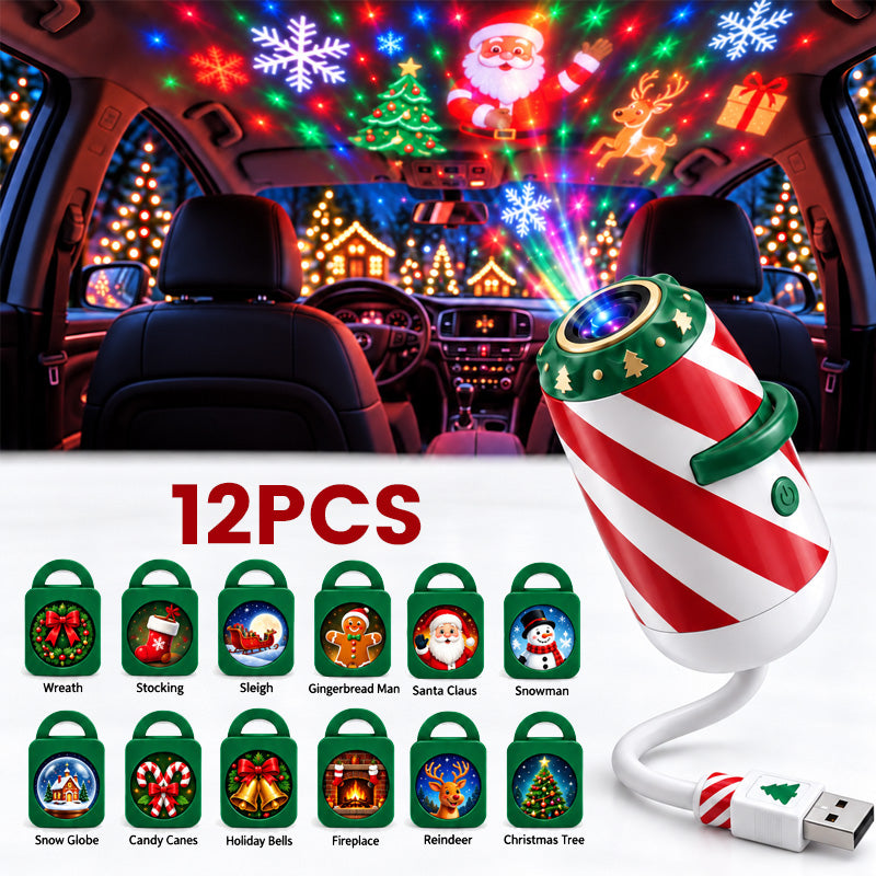 🎄 Merry Ride Christmas Car Projector Light – Holiday Car-Shaped Projector for Christmas Decor & Gifts 🚗✨
