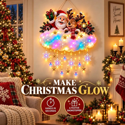 Magical Christmas Glow Cloud Wall Hanging