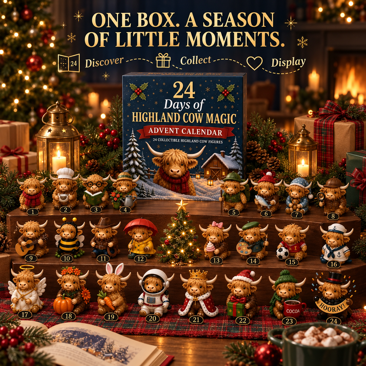 🎄 Highland Cow Christmas Advent Calendar | 24 Days of Festive Surprises