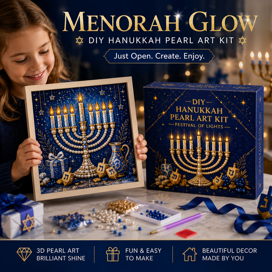 DIY Hanukkah Pearl Art Kit – Create Festive Handmade Decorations