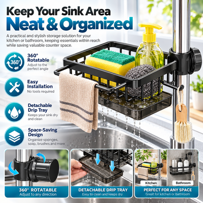 🎉Kitchen Sink Faucet Organizer – Keep Your Sink Neat & Clutter-Free