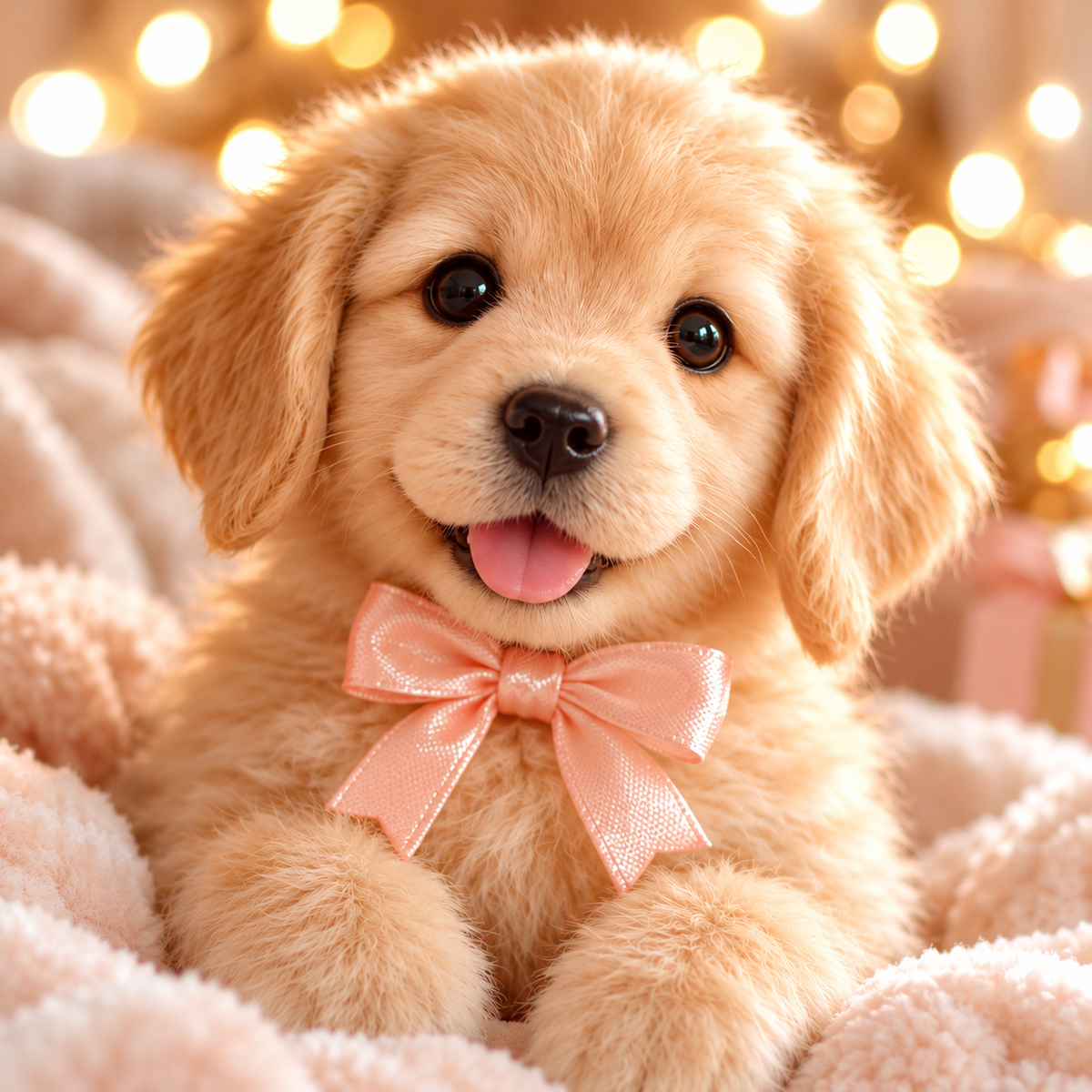 🎁Realistic Golden Retriever Puppy ✨ The Cutest Christmas Surprise