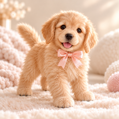 🎁Realistic Golden Retriever Puppy ✨ The Cutest Christmas Surprise