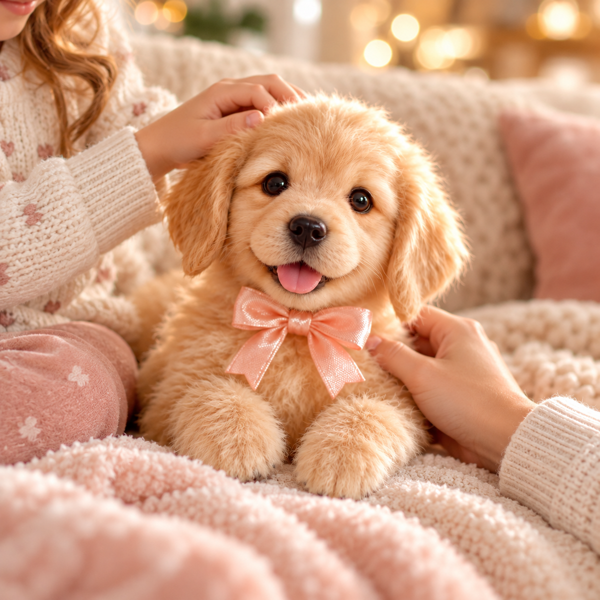 🎁Realistic Golden Retriever Puppy ✨ The Cutest Christmas Surprise