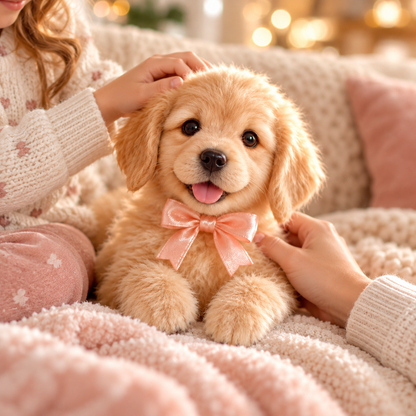 🎁Realistic Golden Retriever Puppy ✨ The Cutest Christmas Surprise