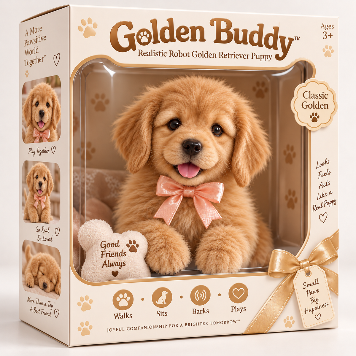 🎁Realistic Golden Retriever Puppy ✨ The Cutest Christmas Surprise