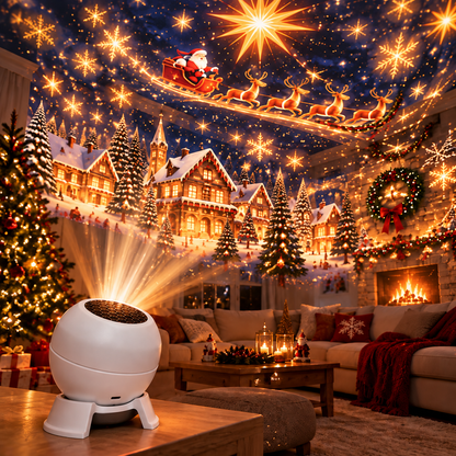 🎄 Magical Christmas Projection Night Light – Transform Any Room Into A Holiday Wonderland