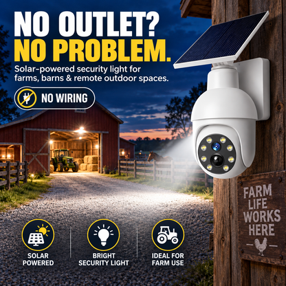 🔥Solar-Powered Simulated Surveillance Camera Street Light