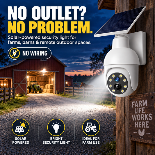 🔥Solar-Powered Simulated Surveillance Camera Street Light