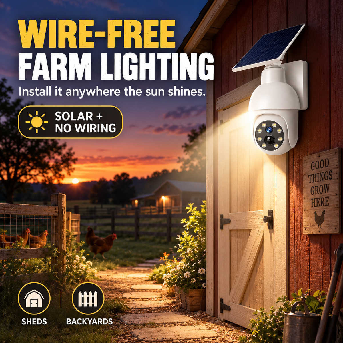 🔥Solar-Powered Simulated Surveillance Camera Street Light