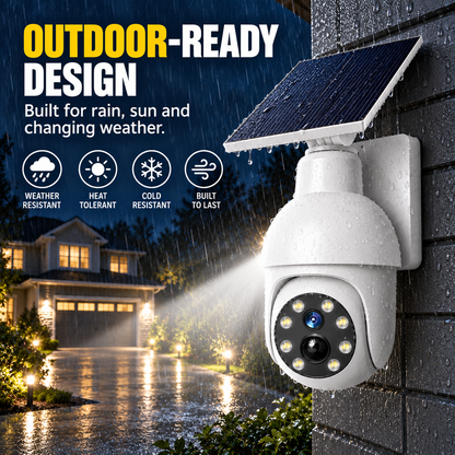 🔥Solar-Powered Simulated Surveillance Camera Street Light