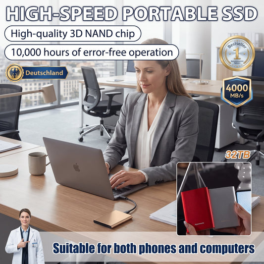 🔥49% OFF ✅High-speed portable solid-state drive (SSD)