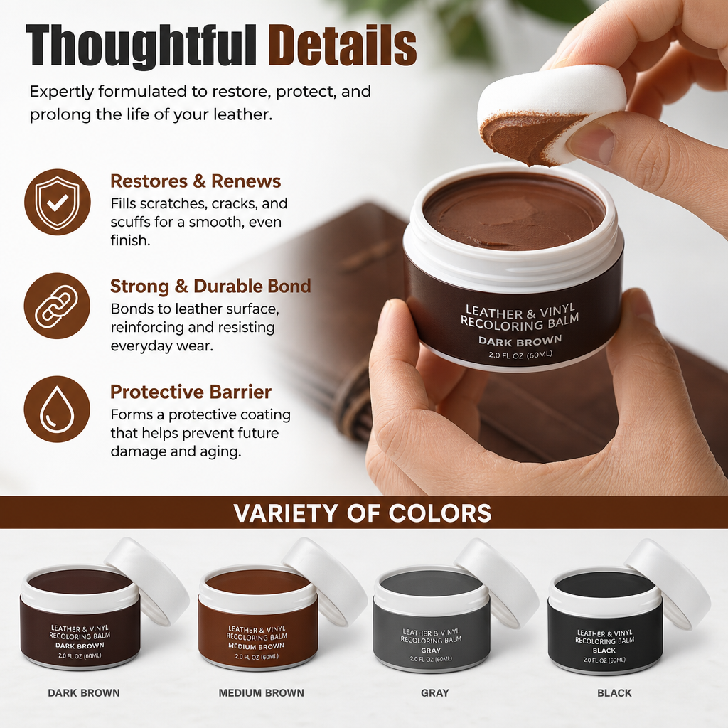Leather Repair Paste - Make Worn Leather Look Like New Again