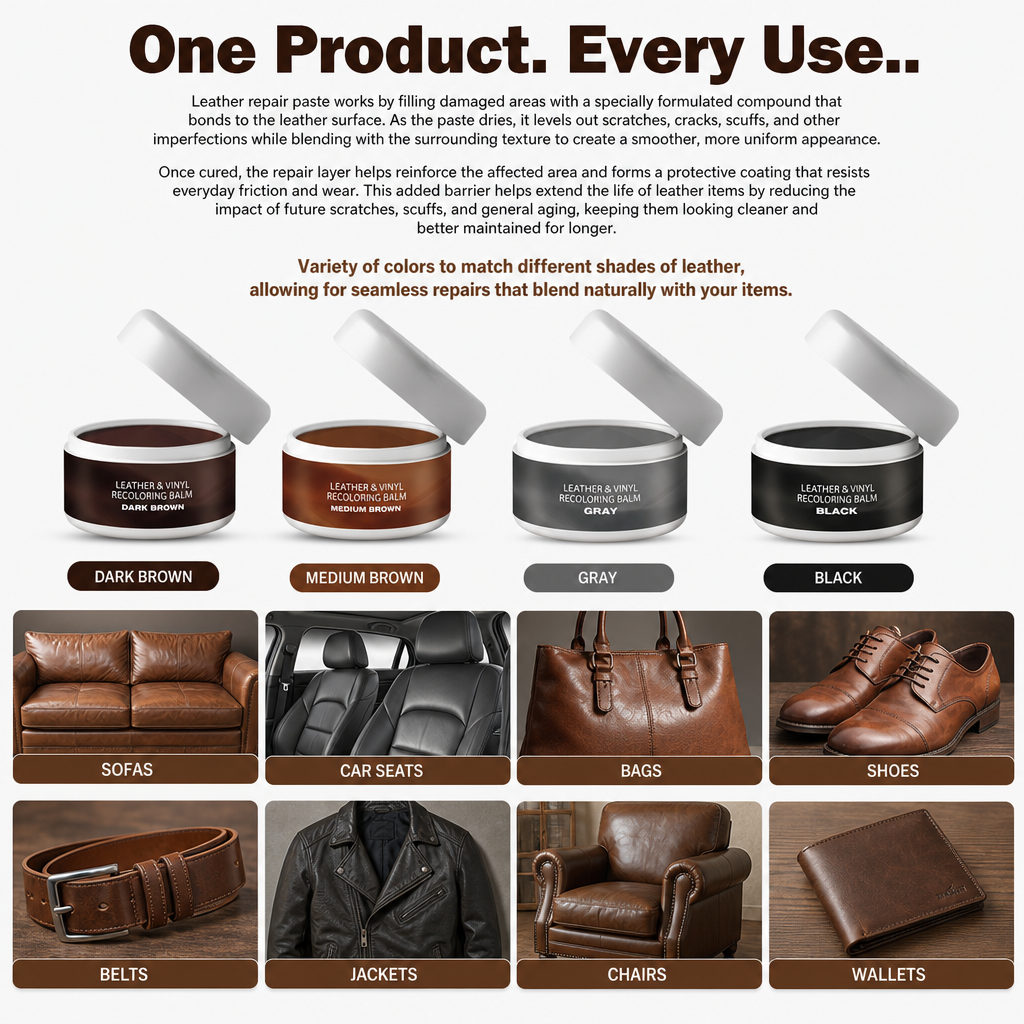 Leather Repair Paste - Make Worn Leather Look Like New Again